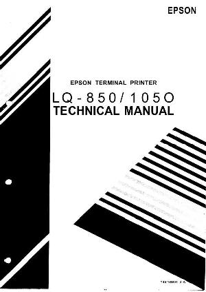 Сервисная инструкция Epson LQ-850, LQ-1050 ― Manual-Shop.ru