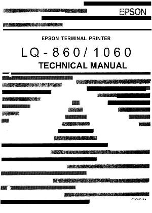 Сервисная инструкция Epson LQ-860, LQ-1060 ― Manual-Shop.ru