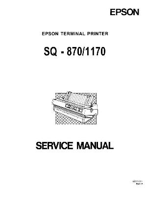 Сервисная инструкция Epson SQ-870, SQ-1170 ― Manual-Shop.ru