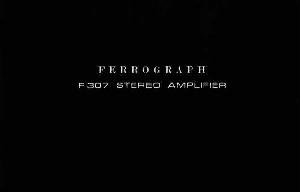 Сервисная инструкция Ferrograph F307 ― Manual-Shop.ru