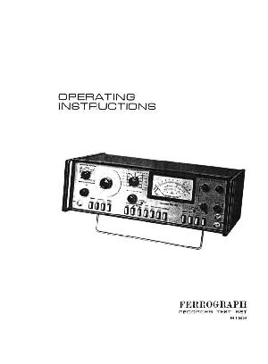 Сервисная инструкция Ferrograph RTS2 ― Manual-Shop.ru