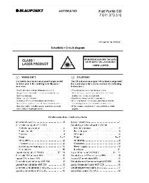 Service manual BLAUPUNKT FIAT-PUNTO-CD ― Manual-Shop.ru