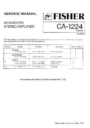 Service manual Fisher CA-1224 ― Manual-Shop.ru