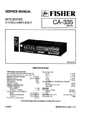 Сервисная инструкция Fisher CA-335 ― Manual-Shop.ru