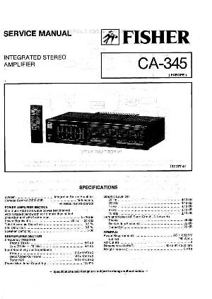 Сервисная инструкция Fisher CA-345 ― Manual-Shop.ru