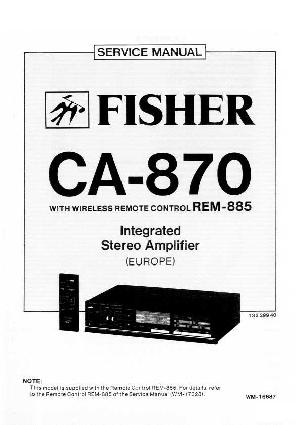 Service manual Fisher CA-870 ― Manual-Shop.ru