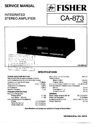 Service manual Fisher CA-873 ― Manual-Shop.ru