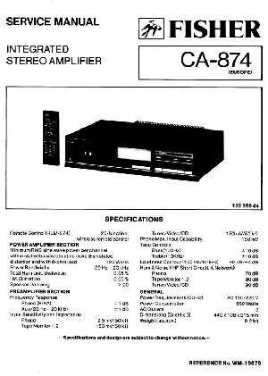 Service manual Fisher CA-874 ― Manual-Shop.ru