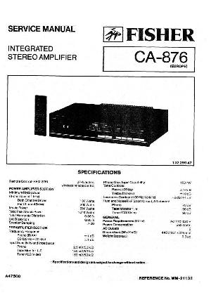 Service manual Fisher CA-876 ― Manual-Shop.ru