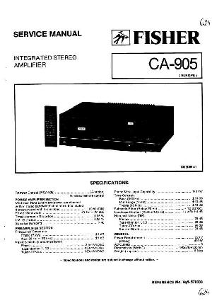 Service manual Fisher CA-905 ― Manual-Shop.ru