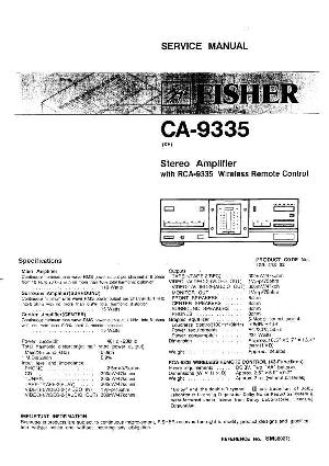 Service manual Fisher CA-9335 ― Manual-Shop.ru