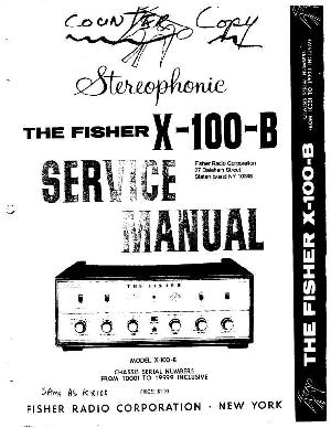 Service manual Fisher X-100-B ― Manual-Shop.ru