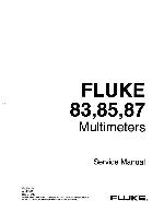 Service manual Fluke 83, 85, 87, MULTIMETER