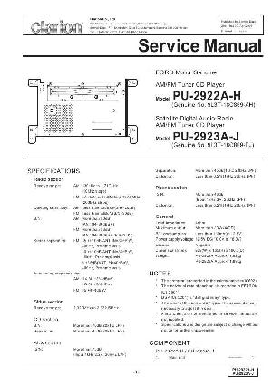 Сервисная инструкция Clarion PU-2922AH, PU-2923AJ ― Manual-Shop.ru