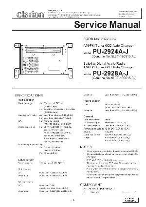 Сервисная инструкция Clarion PU-2924AJ, PU-2928AJ ― Manual-Shop.ru