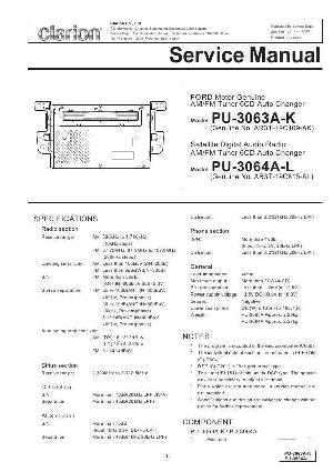 Сервисная инструкция Clarion PU-3063AK, PU-3064AL ― Manual-Shop.ru