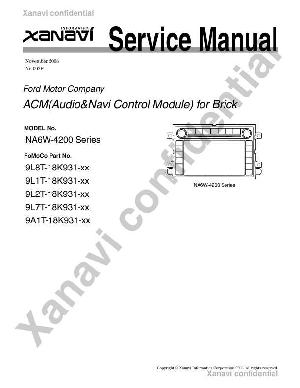 Сервисная инструкция XANAVI NA6W-4200 ― Manual-Shop.ru