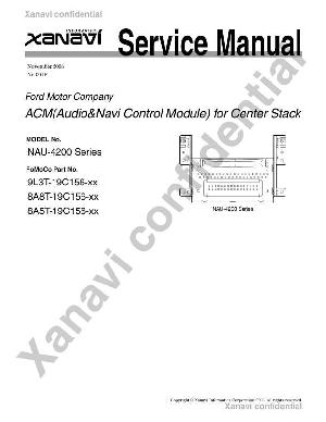 Сервисная инструкция XANAVI NAU-4200 ― Manual-Shop.ru