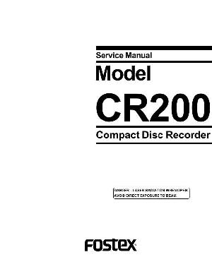 Service manual Fostex CR200  ― Manual-Shop.ru