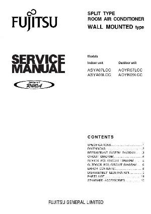 Service manual FUJITSU ASYA07LCC, ASYA09LCC, AOYR07LCC, AOYR09LCC ― Manual-Shop.ru