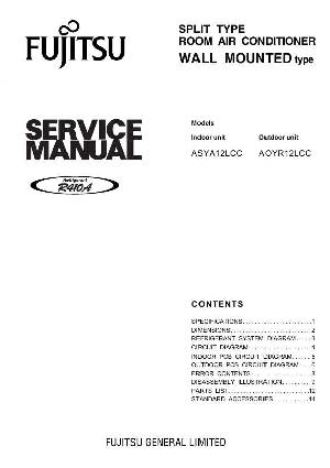 Service manual FUJITSU ASYA12LCC, AOYR12LCC ― Manual-Shop.ru