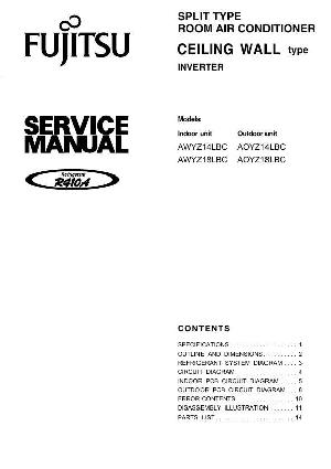 Service manual FUJITSU AWYZ14LBC, AWYZ18LBC, AOYZ14LBC, AOYZ18LBC ― Manual-Shop.ru