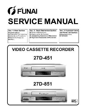 Сервисная инструкция Funai 27D-451, 27D-851 ― Manual-Shop.ru