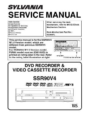 Сервисная инструкция Funai Sylvania SSR90V4 ― Manual-Shop.ru