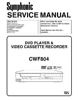 Symphonic video cassette recorder manual