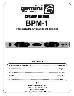 Service manual Gemini BPM-1  ― Manual-Shop.ru