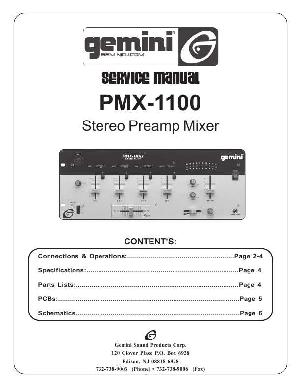 Service manual Gemini PMX-1100  ― Manual-Shop.ru