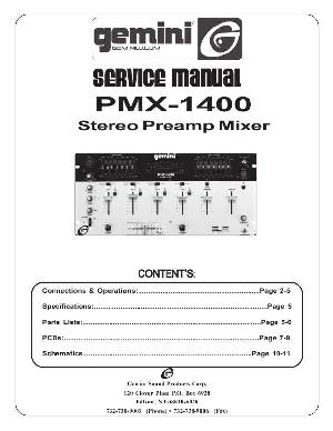 Service manual Gemini PMX-1400  ― Manual-Shop.ru