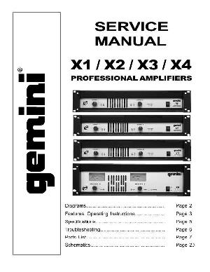 Сервисная инструкция Gemini X1, X2, X3, X4  ― Manual-Shop.ru