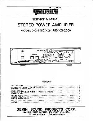 Service manual Gemini XG-1100, XG-1750, XG-2000 ― Manual-Shop.ru