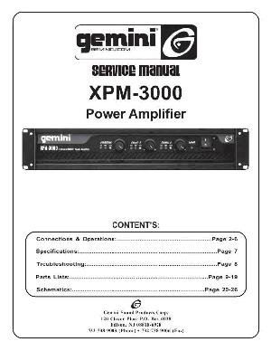 Service manual Gemini XPM-3000 ― Manual-Shop.ru
