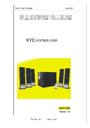 Сервисная инструкция Genius GHT-502 V2 ― Manual-Shop.ru