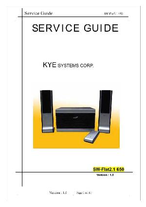 Сервисная инструкция Genius SW-FLAT 2.1 650 ― Manual-Shop.ru