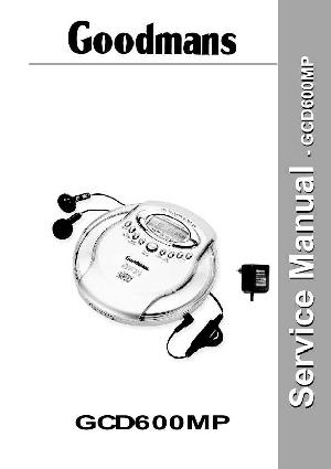 Сервисная инструкция Goodmans GCD-600MP ― Manual-Shop.ru