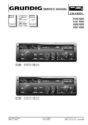 Сервисная инструкция Grundig 5100RDS, 5101RDS, 5200RDS, 5201RDS ― Manual-Shop.ru