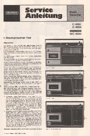 Service manual Grundig C4100, C4500, MC4500 ― Manual-Shop.ru