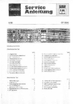 Service manual Grundig CF-5500 (немецкий язык) ― Manual-Shop.ru