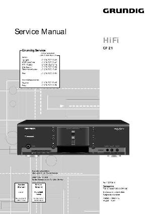 Сервисная инструкция Grundig CF21 ― Manual-Shop.ru