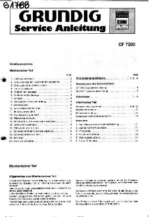 Сервисная инструкция Grundig CF7300 ― Manual-Shop.ru