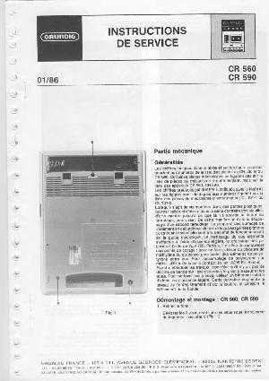 Сервисная инструкция Grundig CR-560, CR-590 ― Manual-Shop.ru