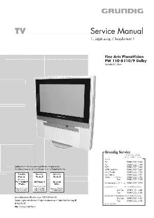 Сервисная инструкция Grundig FINE-ARTS-PLANAVISION, PW-110-8110.9, DOLBY ― Manual-Shop.ru