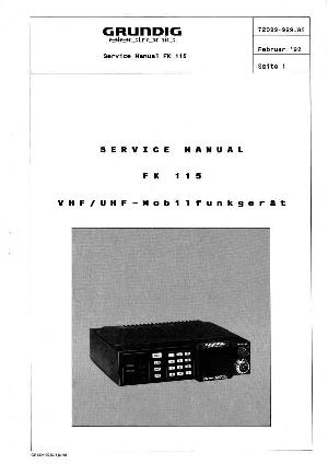 Сервисная инструкция Grundig FK-115 DE ― Manual-Shop.ru