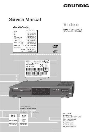 Сервисная инструкция Grundig GDV-100D-002 ― Manual-Shop.ru