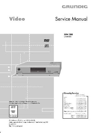 Сервисная инструкция Grundig GDV-200 ― Manual-Shop.ru