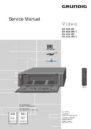 Сервисная инструкция Grundig GV-600SV, GV-630SV ― Manual-Shop.ru