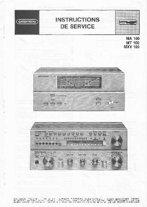 Сервисная инструкция Grundig MA-100, MT-100, MXV-100 ― Manual-Shop.ru